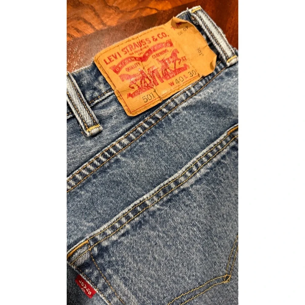 MEN'S LEVI'S 501 ORIGINAL FIT BUTTON‎ FLY JEANS SIZE 40x30